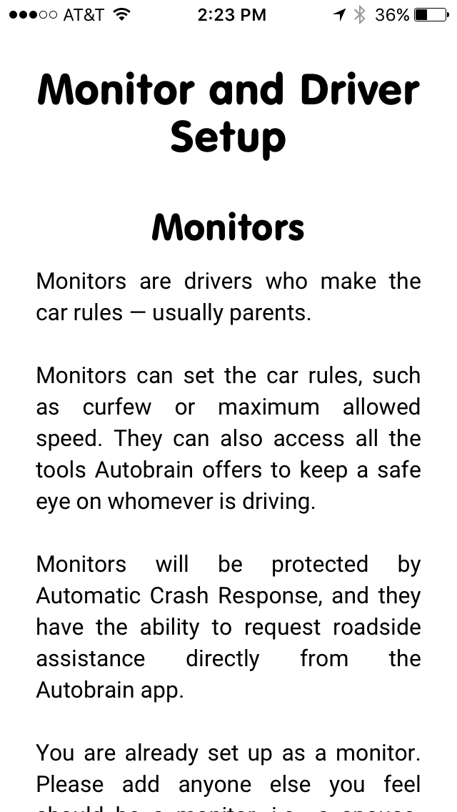 Setup and Monitor Drivers through Autobrain mobile app.