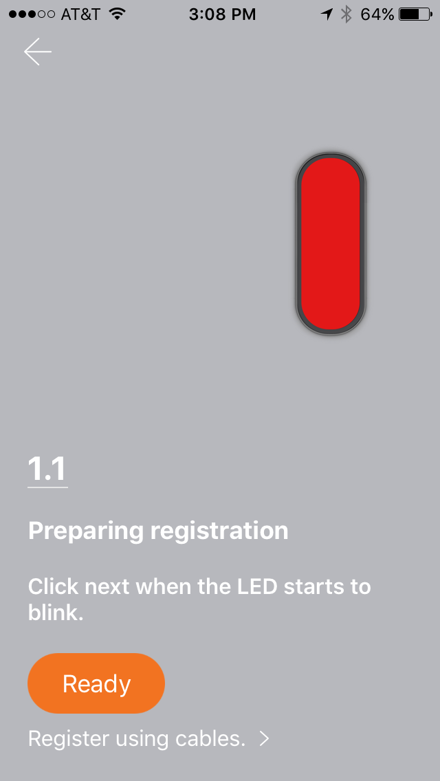 When registering your product, make sure your SmartCam device is plugged in and the LED light is blinking.