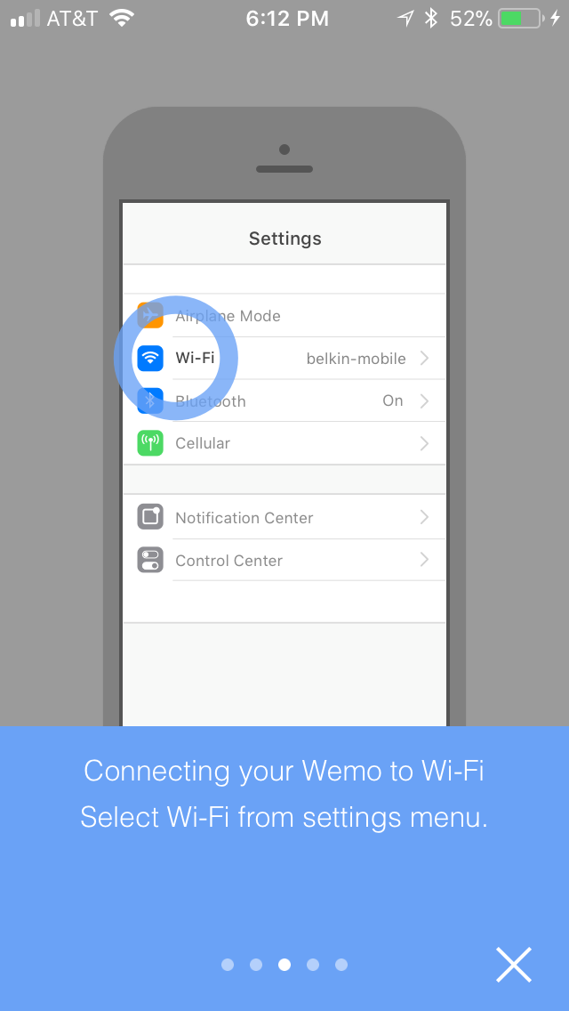 Wemo Should Be Listed as a Wi-Fi Network 