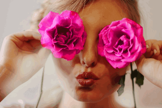 Image result for rose colored glasses gif