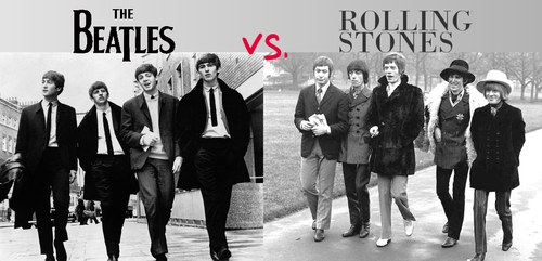 Image result for beatles rolling stones