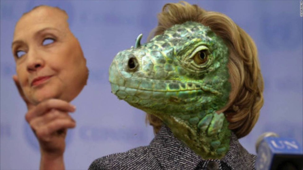 Image result for hillary clinton lizard