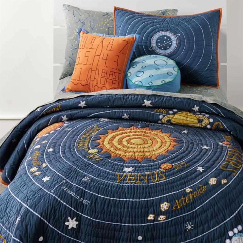Crate and Barrel solar system bedding